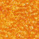 Glass seed beads 8/0 (3mm) Transparent sandstone orange